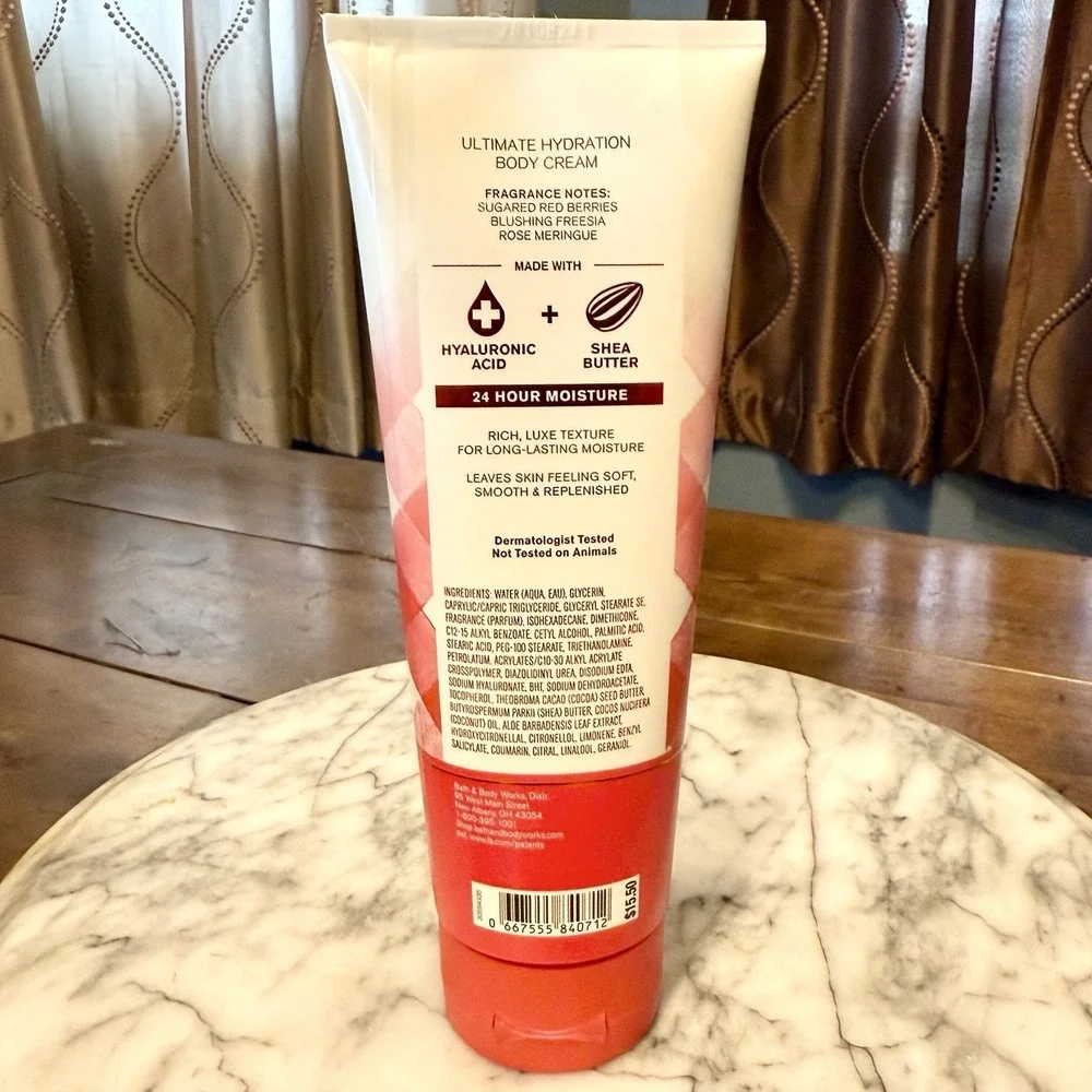 Bath & Body Works Gingham Love Ultimate Hydration Body Cream Hyaluronic Acid 8oz